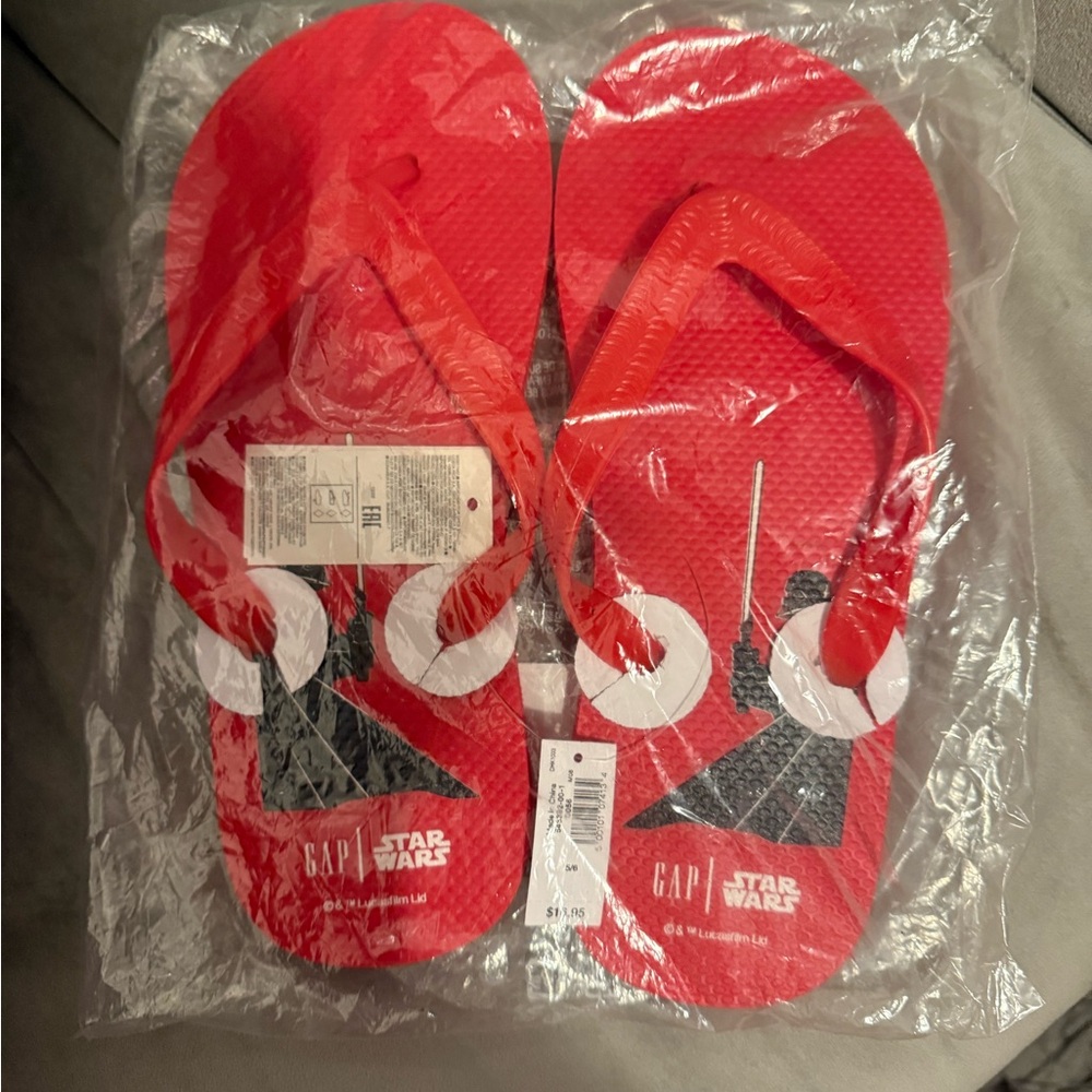 Red Gap Star Wars Flip Flops